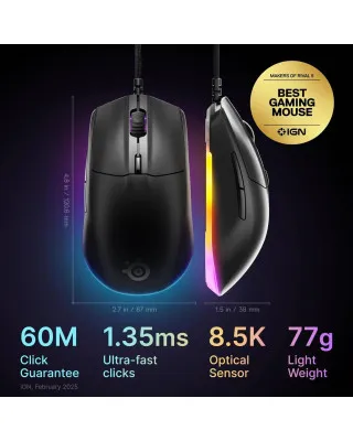 Miš SteelSeries RIVAL 3 V2 Black 