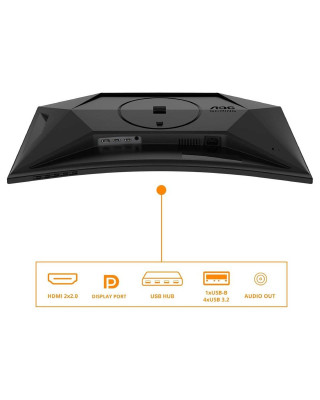 Monitor AOC 27“ Zakrivljen LED C27G4ZXU Black 