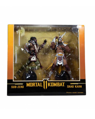 Action Figure Mortal Kombat - Sub-Zero vs Shao Khan - 2-Pack 