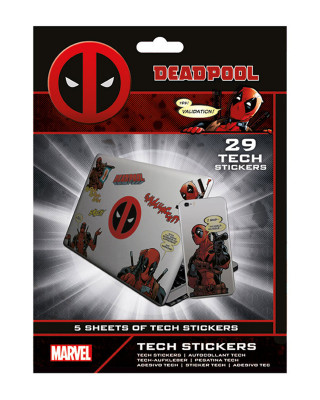 Nalepnice Deadpool - 5 Sheets of Tech Stickers 