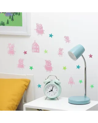 Nalepnice Paladone - Peppa Pig Wall Stickers - Glow in the Dark 