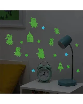 Nalepnice Paladone - Peppa Pig Wall Stickers - Glow in the Dark 