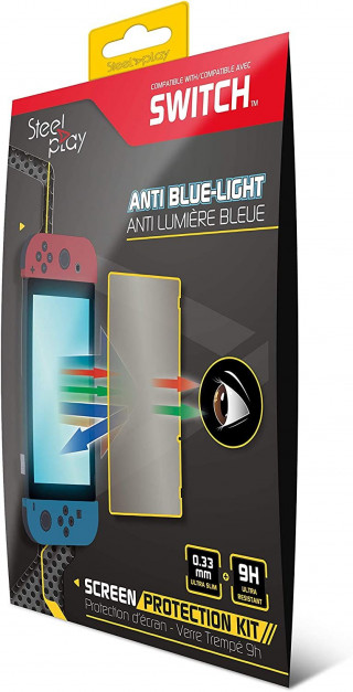 Nintendo Switch SteelPlay Screen Protection Kit - 9H Anti Blue Light Glass 