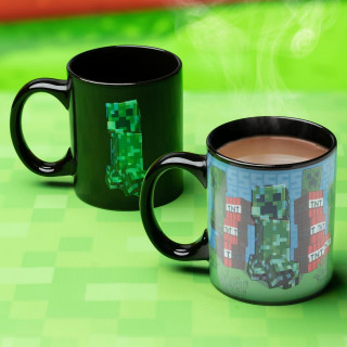 Šolja Paladone Minecraft Creeper Heat Change Mug 