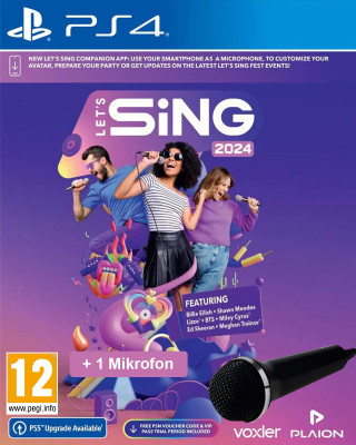 PS4 Let's Sing 2024 + 1 Mikrofon 