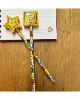 Pen Set Super Mario - Star & Question Block 