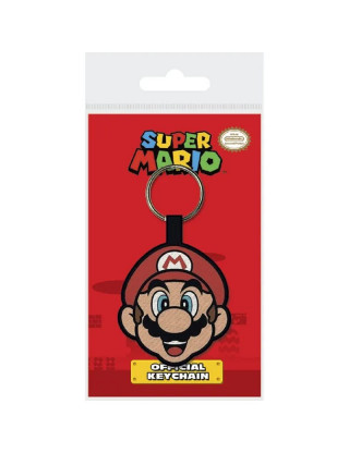 Privezak Nintendo Super Mario - Mario Face - Woven Keychain 