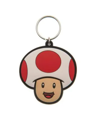 Privezak Super Mario - Toad - Rubber Keychain 