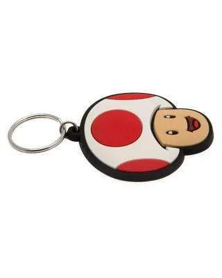 Privezak Super Mario - Toad - Rubber Keychain 