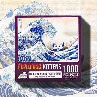 Puzzle for Adults Exploding Kittens - Great Wave Of Cat-a-gawa 