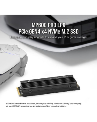 SSD Corsair MP600 Pro LPX 2TB PCIe Gen 4 NVMe M.2 2280 - Black 