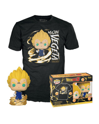 Set Bobble Figure Anime - Dragon Ball Z POP!  & Tee - Goku - Glows in the Dark - Special Edition - L 