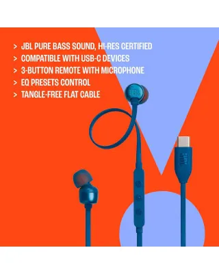 Slušalice JBL Tune 310C USB-C - Bele Bubice 