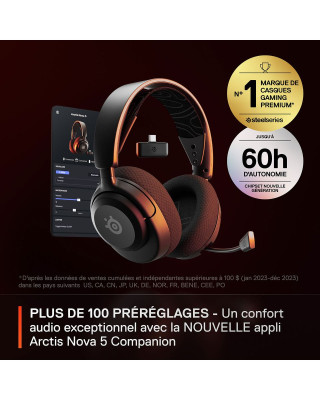 Slušalice Steelseries Arctis Nova 5 Wireless - Black 