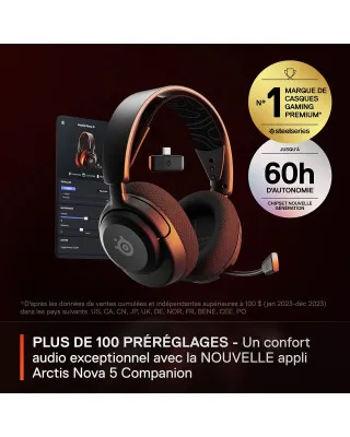 Slušalice Steelseries Arctis Nova 5 Wireless - Black 