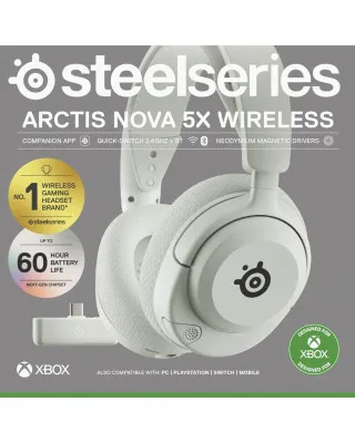 Slušalice Steelseries Arctis Nova 5X Wireless - White 