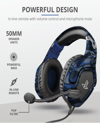 Slušalice Trust GXT 488 Forze-B - Camo Blue 