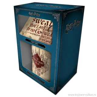 Gift Set - Harry Potter - Marauders Map - Šolja, Podmetač & Privezak 