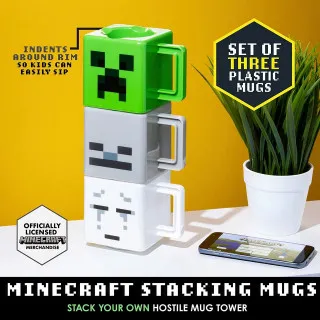 Šolja Paladone Minecraft - Set of 3 Stacking Mugs 