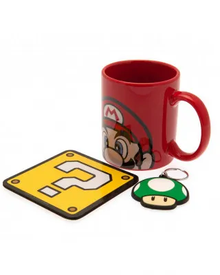 Gift Set - Super Mario - Šolja, Podmetač & Privezak 