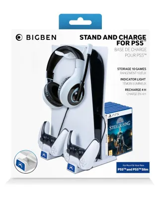 Stalak BigBen za PlayStation 5 konzolu + punjač za DualSense kontrolere BigBen 