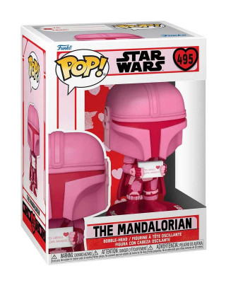 Bobble Figure Star Wars Valentines POP! - The Mandalorian - To Grogu Love Mando 