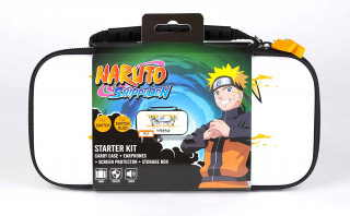 Starter Kit Konix Naruto Shippuden - Protective Case, Storage Box, Protective Screen, Cleaning Wipe & In-Ear Headphones 