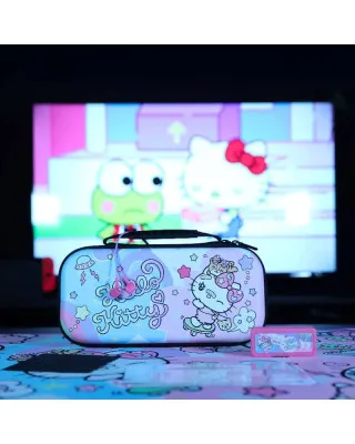 Starter Kit Konix - Hello Kitty - Protective Case, Storage Box, Protective Screen, Cleaning Wipe & In-Ear Headphones 