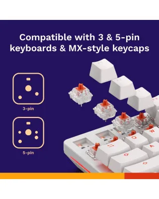 Svičevi za tastaturu Glorious Fox Prelubed - Linear Switch 