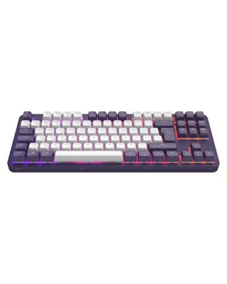 Tastatura Dark Project ALU87A Violet/White - Mechanical Gaming Keyboard (ANSI) 