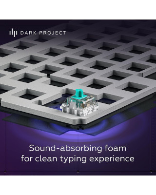 Tastatura Dark Project ALU87A Violet/White - Mechanical Gaming Keyboard (ANSI) 