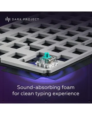 Tastatura Dark Project ALU87A Violet/White - Mechanical Gaming Keyboard (ANSI) 