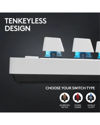 Tastatura Logitech G PRO X TKL - Lightspeed Wireless - White - Tactile 
