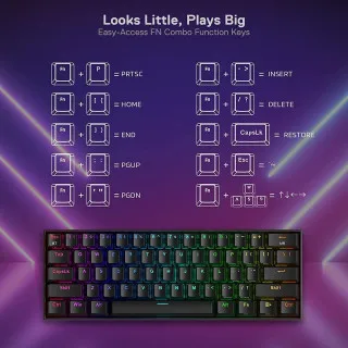 Tastatura Redragon Draconic K530 RGB Pro Bluetooth Brown Switch - Black 