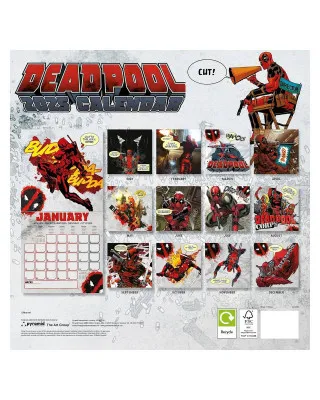Zidni Kalendar Deadpool - 2025 Square Calendar 30x30cm 