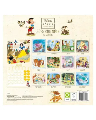 Zidni Kalendar Disney Classics - 2025 Square Calendar 30x30cm 