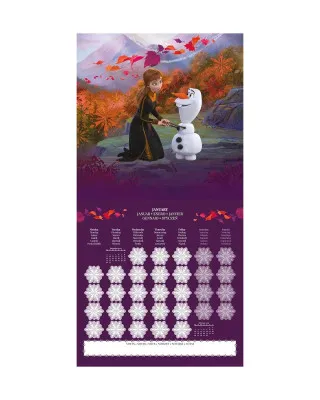 Zidni Kalendar Disney Frozen - 2025 Square Calendar 30x30cm 