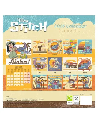 Zidni Kalendar Disney Lilo & Stitch - 2025 Square Calendar 30x30cm 