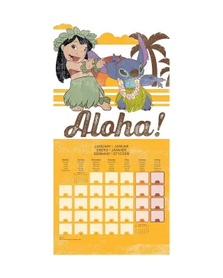 Zidni Kalendar Disney Lilo & Stitch - 2025 Square Calendar 30x30cm 