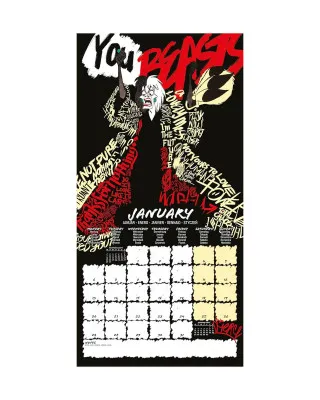 Zidni Kalendar Disney Villains - 2025 Square Calendar 30x30cm 