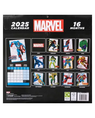 Zidni Kalendar Marvel - 2025 Square Calendar 30x30cm 