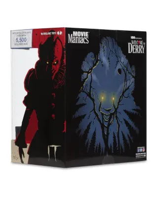 Action Figure IT: Welcome To Derry- Movie Maniacs PVC - Pennywise - Gold Label