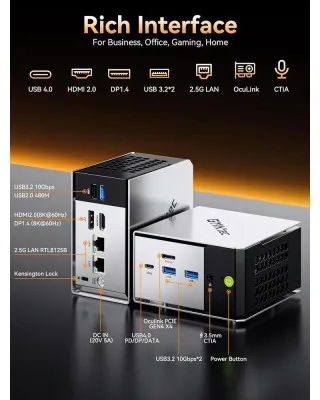 AMD Ryzen 5 Mini Računar GMKtec M8 - 6650H 16GB 1TB WIN11 Pro 