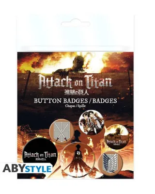 Bedževi AbyStyle - Attack On Titan - Characters - Badge Pack 