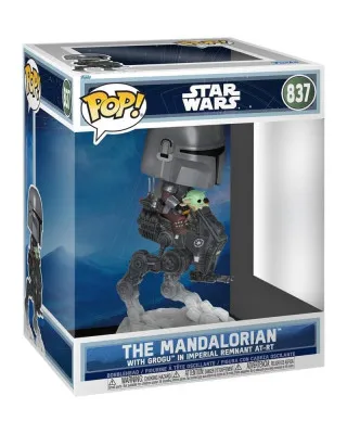 Bobble Figure Star Wars POP! - The Mandalorian With Grogu In Imperial Remnant AT-RT #837 