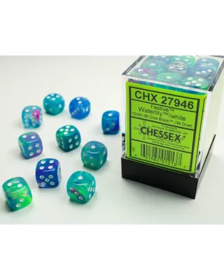 Kockice Chessex - Festive - Waterlily-White 12mm (36) 