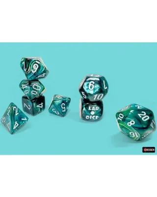 Kockice Chessex - Polyhedral - Lustrous - Neptune & Grey (7) 
