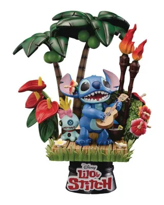 Diorama Lilo & Stitch -  Stitch Playing Guitar - D-Stage PVC 