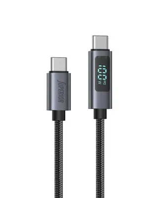 Kabl Superior SU-K107 USB-C 100W - Pleteni 1m - Black 