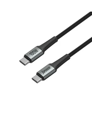 Kabl Superior SU-K110 USB-C 100W - Pleteni 2m - Grey 